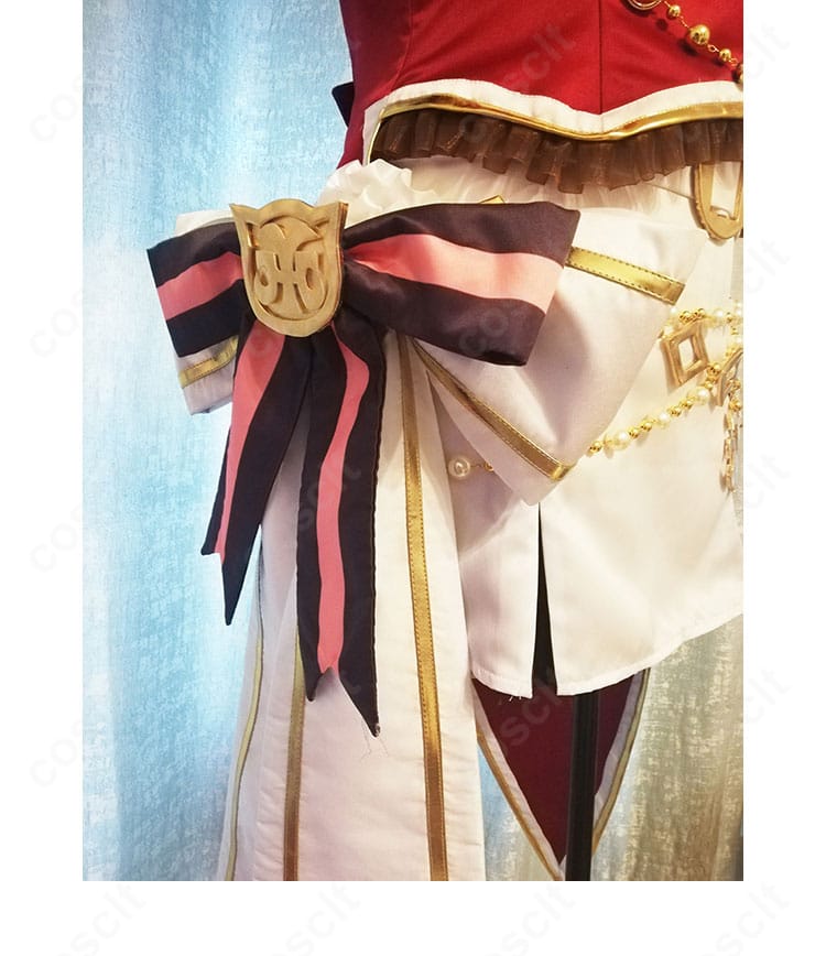 姫川友紀コスプレ衣装・スカート背面の蝶結び。立体的なボウが華やかさをプラス。