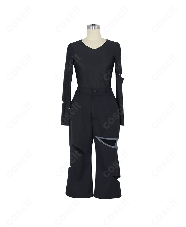 グラジオ衣装の黒色インナー(内搭)クローズアップ。薄手で通気性の良い生地感とステッチが分かる質感描写