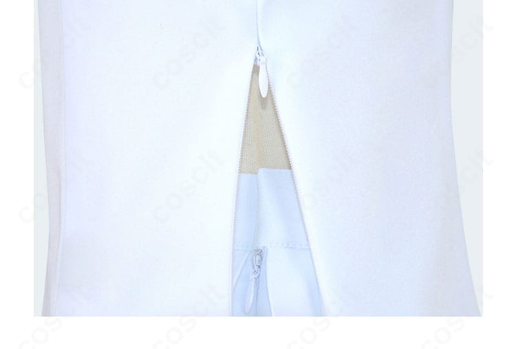 リーリエ(ポケモンUSUM)衣装の背面ファスナー部分。補強ステッチで着脱しやすく耐久性も確保