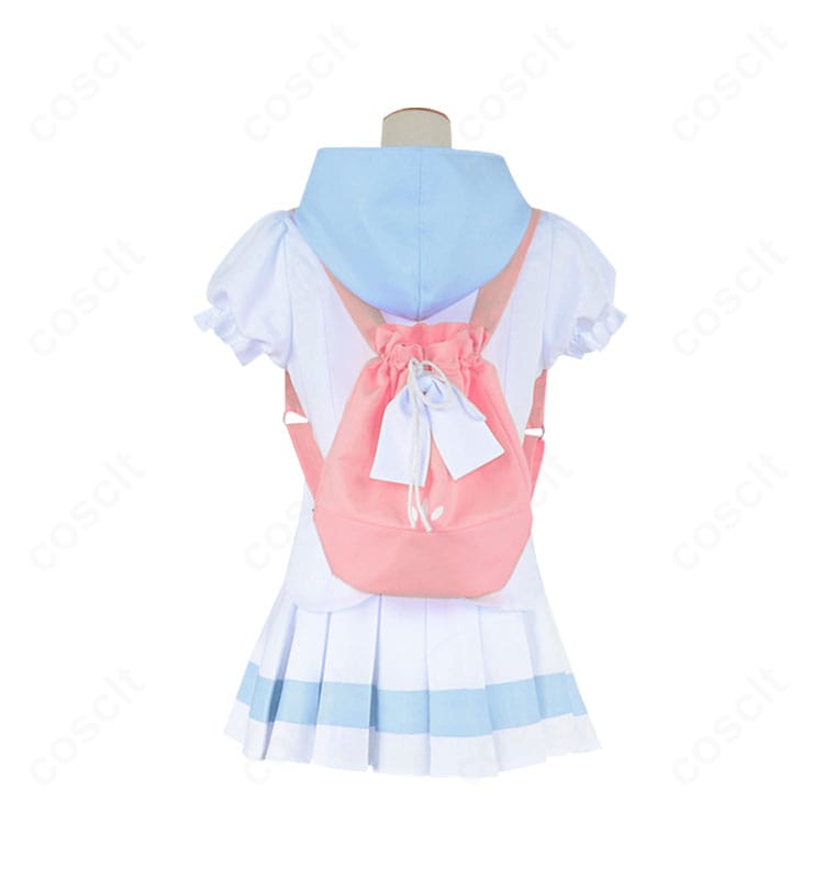 リーリエ(ポケモンUSUM)コスプレ衣装の背面全体。背中のシームとラインを丁寧に仕立てたディテール