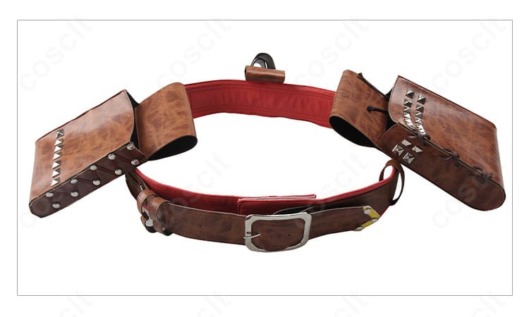 ウエストベルトのディテール。デザイン性と機能性を兼ね備えた金具・ホール配置。