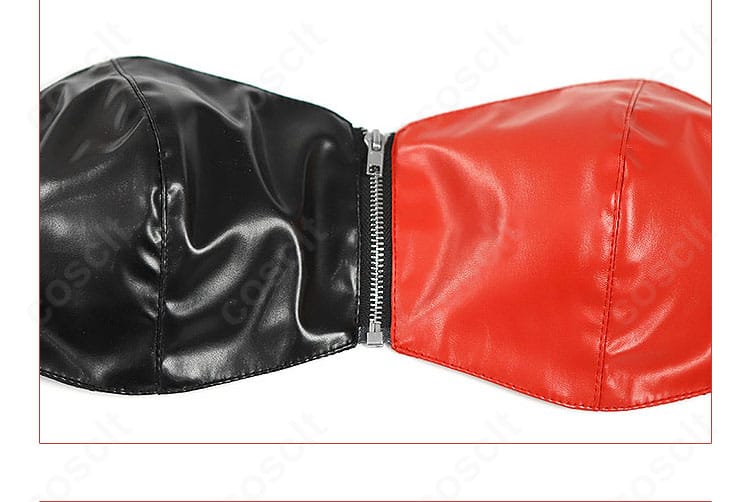 ハーレイ・クイン衣装のインナー構成ディテール。快適性と可動性に配慮した設計。