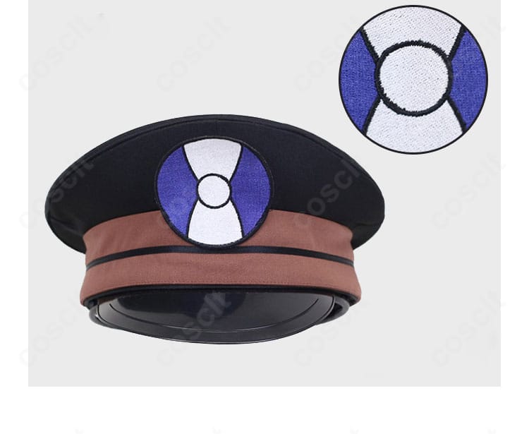 ノボリの象徴的な帽子ディテール。ツバ形状とクラウンのバランス、装飾ラインを忠実再現。