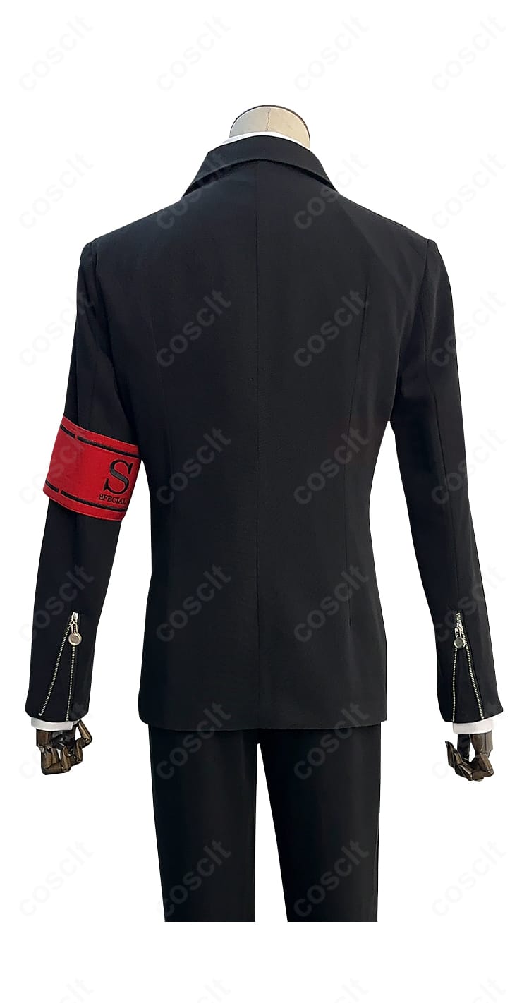 結城理コスプレ衣装 サイズガイド。身長・バスト・ウエスト・ヒップの計測ポイントとXS〜XXLの選び方を示す図