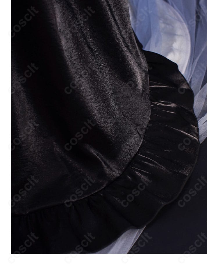 無期迷途 ハーメル衣装のスカート後部ディテール。豪華な装飾とドレープの表情を表現。