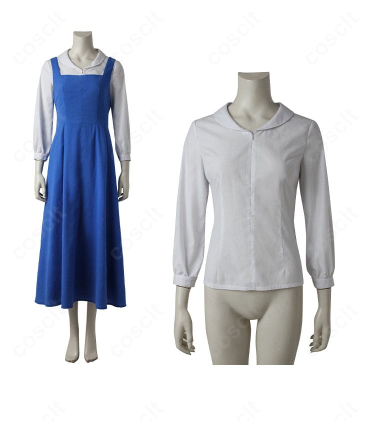 コス用白シャツの襟・袖口ディテール。肌当たりの良い生地と丁寧なステッチで清楚な印象を演出。