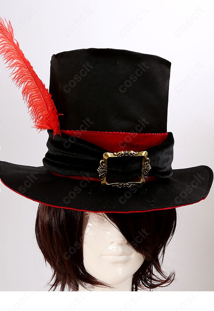 アリス風ハットの正面。シルエットと装飾バランスが分かるアクセサリー画像。