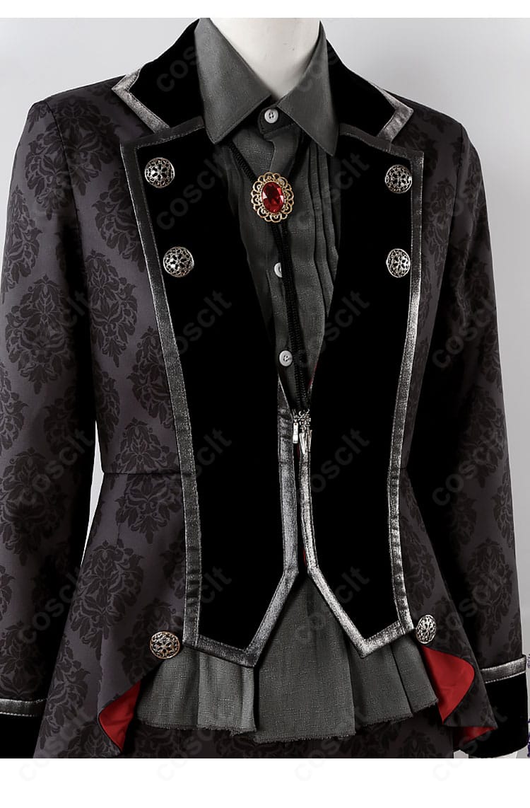 御影玲王の上衣装飾アップ。襟元や前立ての華やかな意匠を強調したディテール画像。