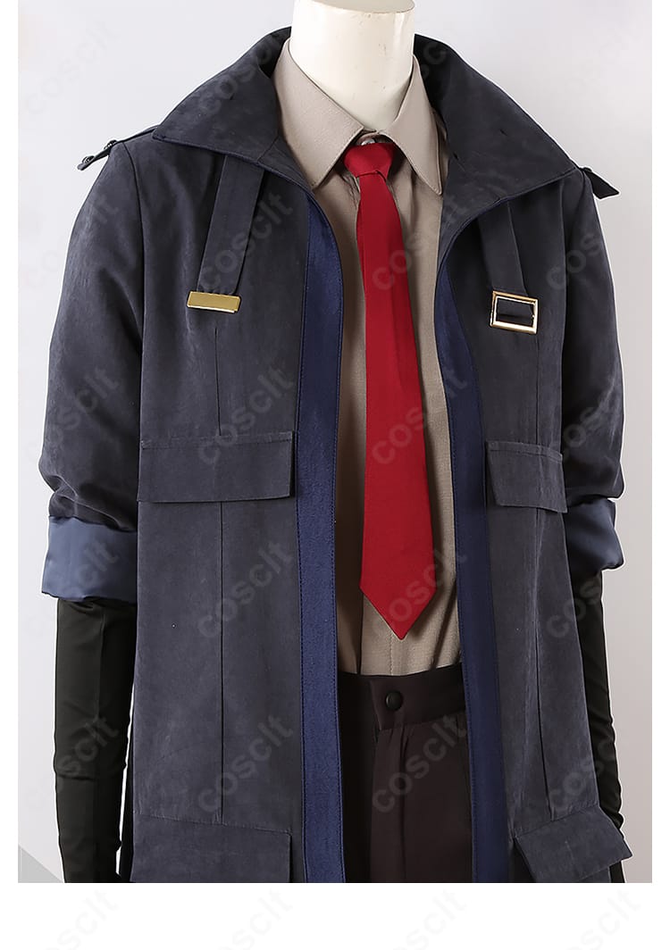 アスラン・ザラ コスプレ衣装の細部。刺繍や装飾の配置、手袋を含むセット内容の質感が確認できるカット。