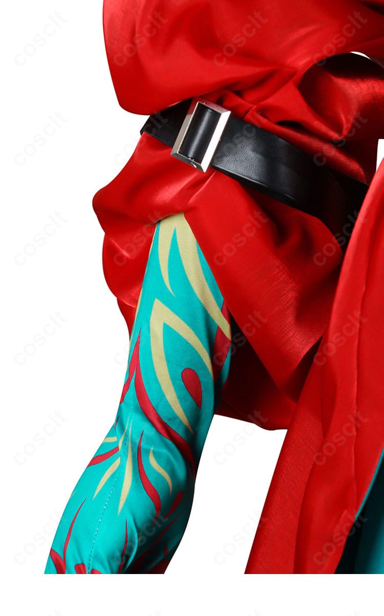 アークナイツ シー 新春「流砂」衣装 袖ディテール。袖口の刺繍と縁取り、素材感とステッチワークが見える拡大画像