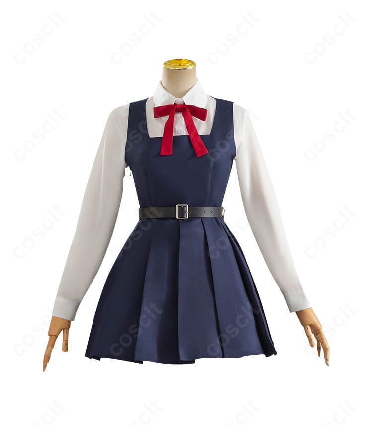 しぐれうい ロリうい コスプレ衣装の正面。学園風ワンピと大きめリボンで高再現の可愛らしいスタイル
