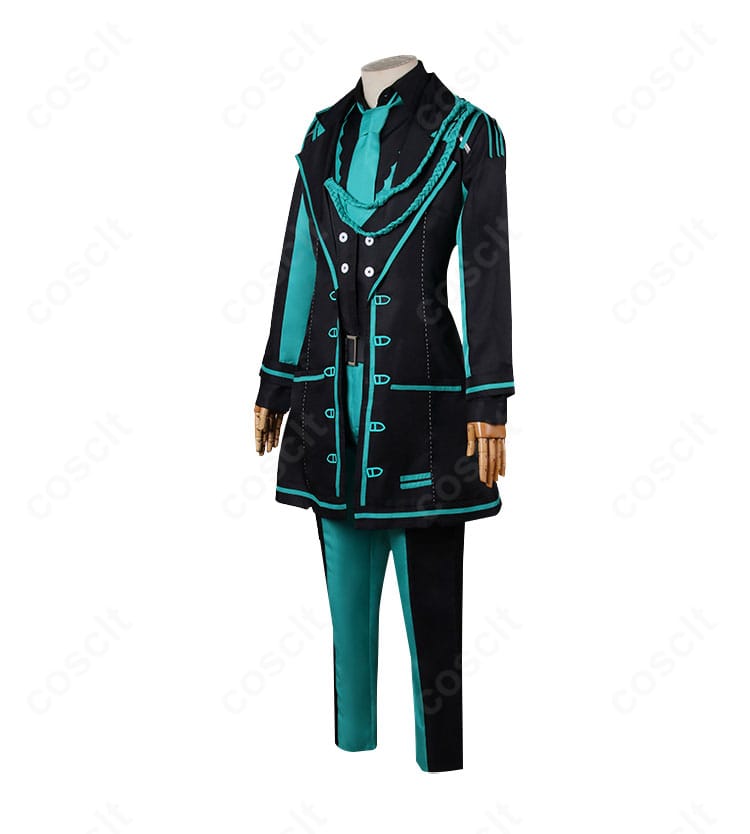 イシュメール「盲目」衣装のサイドビュー、Iラインのシルエットと紐飾りの配置がわかる