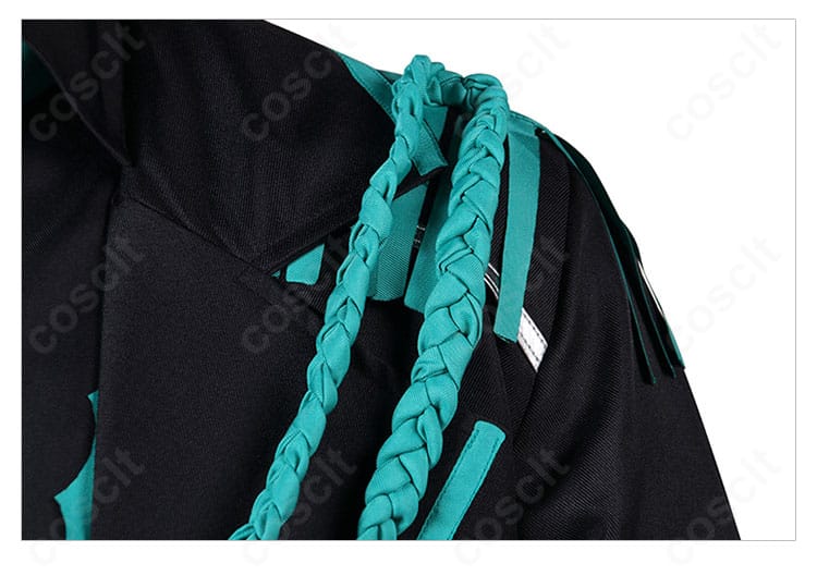 イシュメール「盲目」衣装の肩部紐飾り、取り付け位置と立体感が確認できるクローズアップ