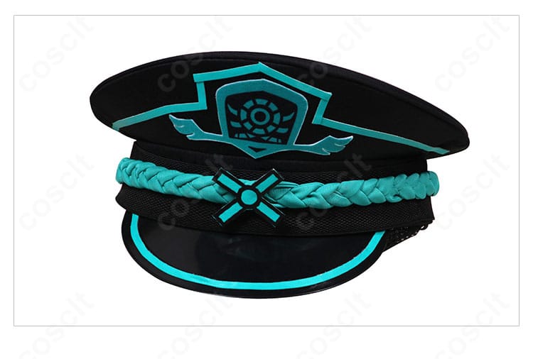 イシュメール「盲目」衣装の帽子前面、特徴的な形状と装飾を正確に再現