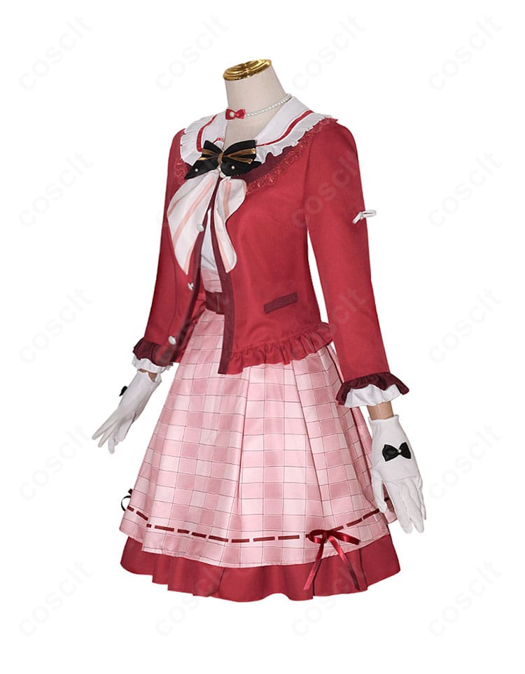 原神 珊瑚宮心海 スシローコラボ衣装の側面。コートのラインと縫製、軽やかな生地感を示す角度。