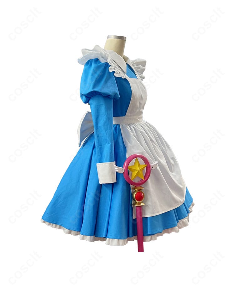 カードキャプターさくら 木之本桜 アリス風メイド服・側面。スカートのハリ感とウエストラインの美しさを強調