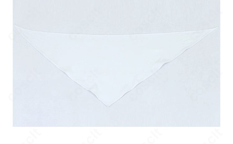 黒見セリカの頭巾の着用例。顔回りをすっきり見せる結び方でキャラらしさを演出。