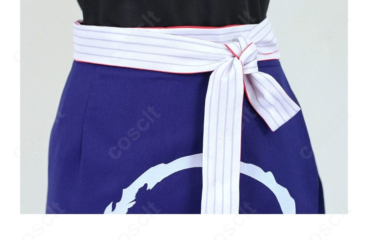 黒見セリカ衣装の腰部ロープ調装飾。帯周りの結わえ目と質感を詳細に撮影。