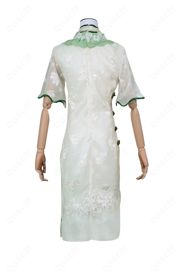 第五人格 庭師（エマ・ウッズ）初晴コスプレ背面。背中のラインと後ろ裾の落ち感を確認できる