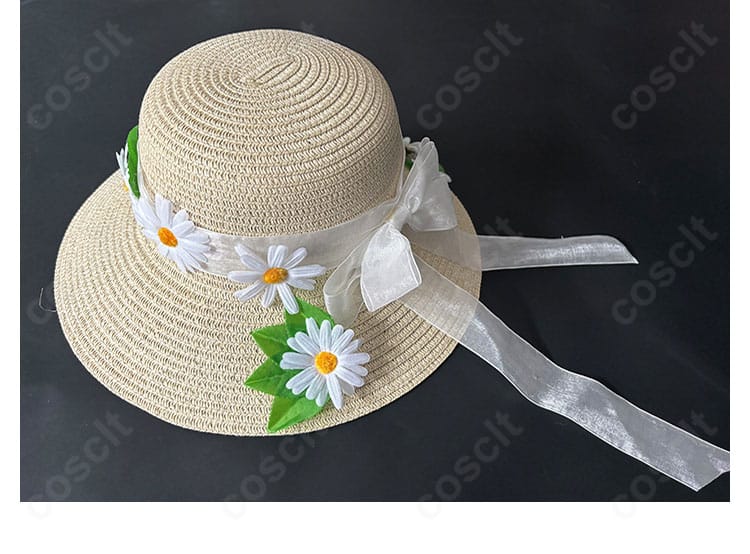 初晴コスプレの帽子ディテール。ブリム形状とリボン装飾の質感