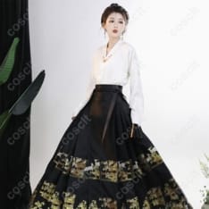 漢服 馬面裙 コスプレ衣装 2点セット｜軽やかで上品、撮影もイベントも映える高再現度 - 3枚目の画像（サムネイル）