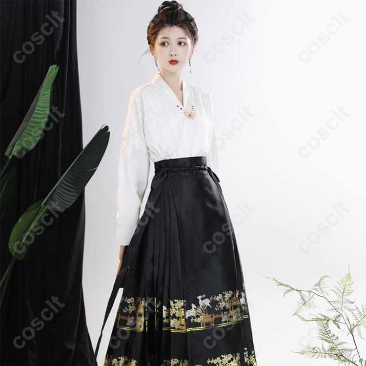 漢服 馬面裙 コスプレ衣装 2点セット｜軽やかで上品、撮影もイベントも映える高再現度 - 2枚目の画像