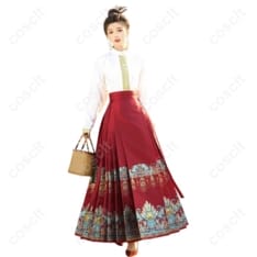 漢服 馬面裙 コスプレ衣装｜立襟トップス2点セットで上品に再現、撮影もイベントも快適 - 1枚目の画像（サムネイル）