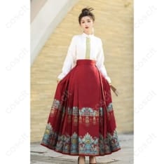 漢服 馬面裙 コスプレ衣装｜立襟トップス2点セットで上品に再現、撮影もイベントも快適 - 3枚目の画像（サムネイル）