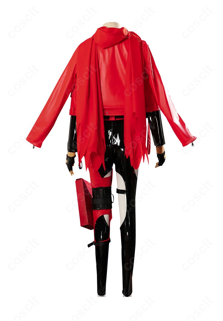 勝利の女神:NIKKE レッドフード衣装の背面。マント風の落ち感と背面装飾を忠実に表現。