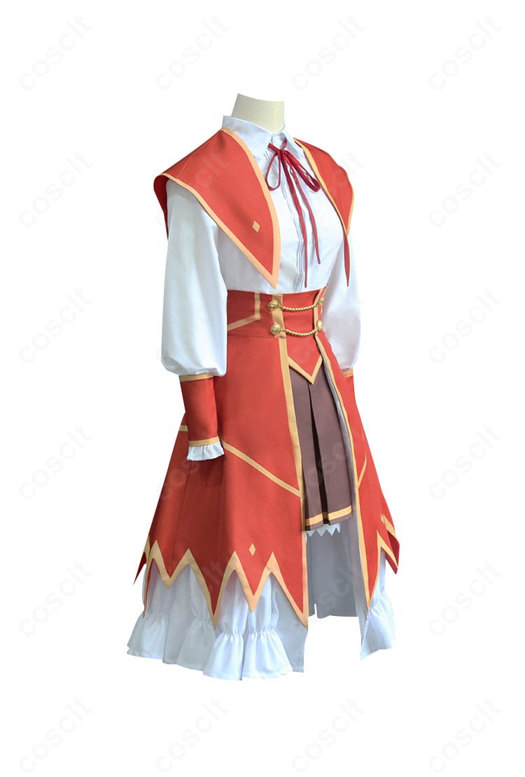 ユミエラ・ドルクネス衣装 側面。スカートのフレアとシャツのライン、ショールの落ち感が分かる角度。