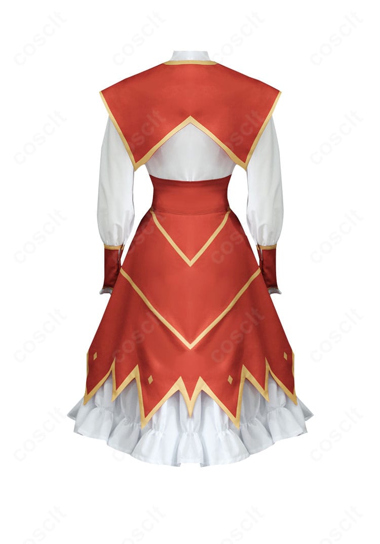 ユミエラ・ドルクネス衣装 背面。背中の装飾とスカート切り替え、後ろ開閉ディテールを強調。