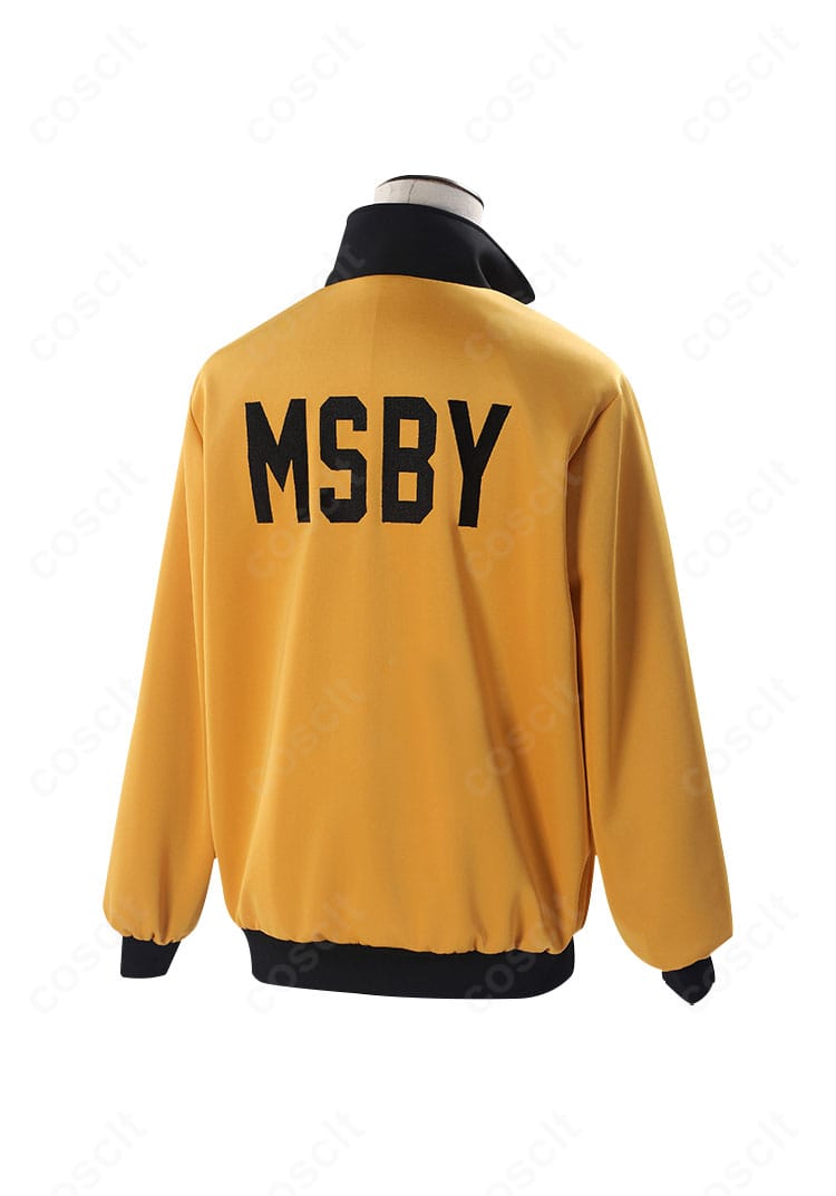 ハイキュー!! 日向翔陽 黒狼隊コスプレ衣装の背面全体カット（背面ロゴと丈感）