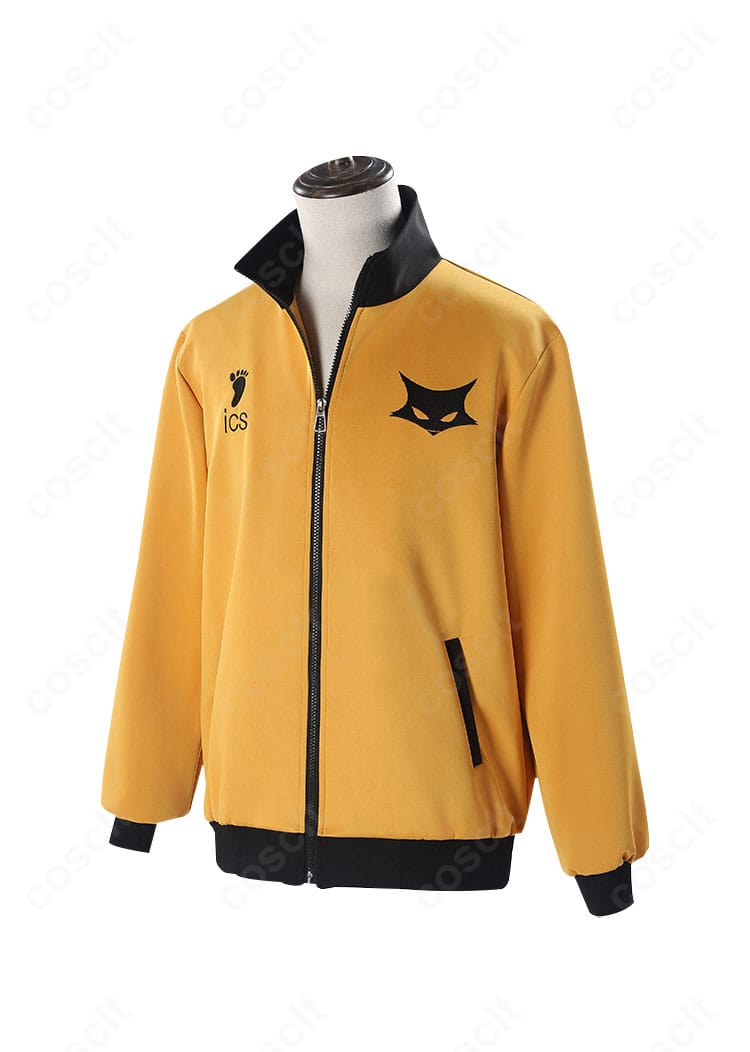 ハイキュー!! 日向翔陽 黒狼隊コスプレ衣装の側面カット（袖・ライン配色の見え方）