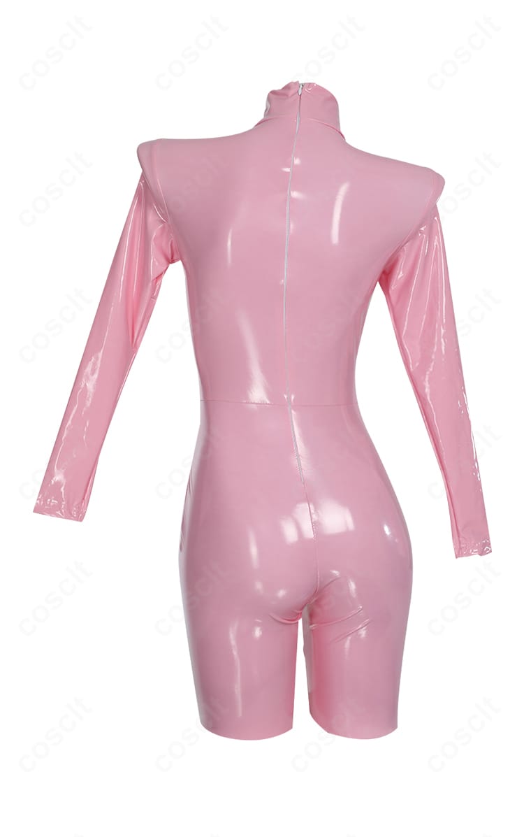 コスプレ衣装の内側ピンク配色(背面側)の細部。裾処理と配色のコントラストを示すディテール。