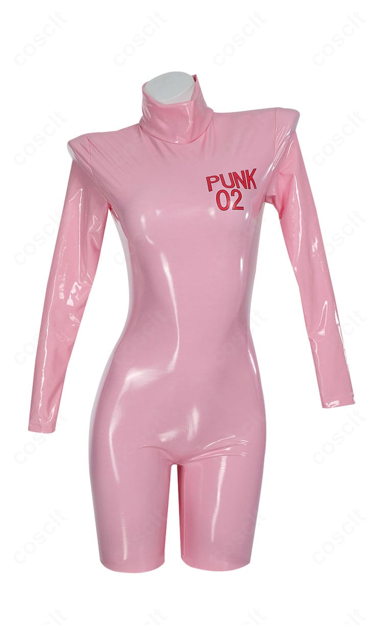 コスプレ衣装の内側ピンク配色(正面側)の細部。裏側配色と縫製の仕上がりが分かるクローズアップ。