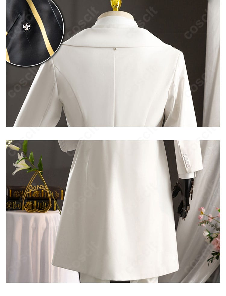 背面装飾のクローズアップ。肩鎧とマントの仕上げ、背面ラインの美しさを表現。