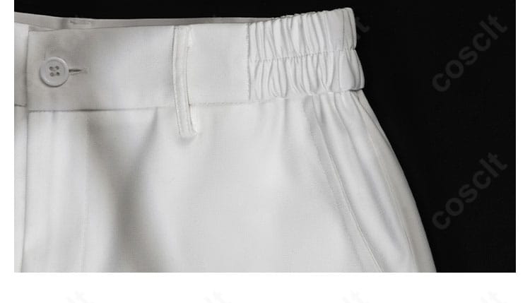 セイヤ衣装のズボン部分。装飾とフィット感、脚のラインをきれいに見せる設計。