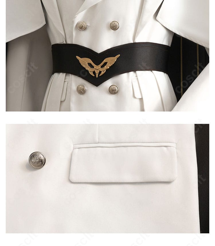 腰帯とポケット周りの装飾アップ。ベルトの質感とアクセントが確認できる。