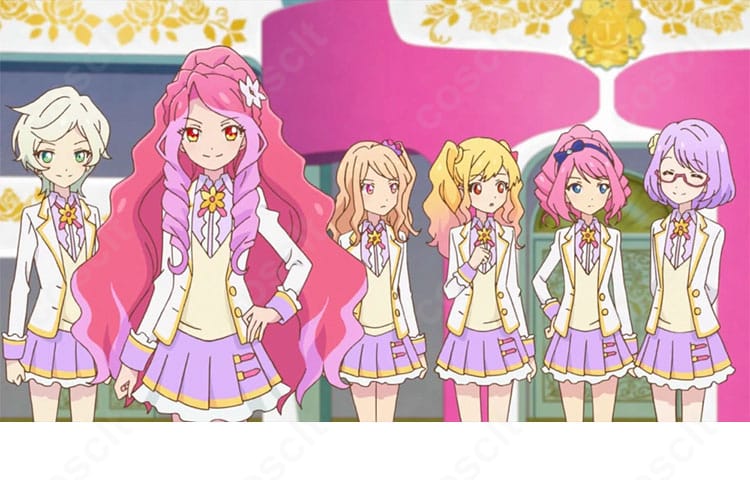 アイカツスターズ! エルザ フォルテのネオ・ヴィーナスアーク制服を着用した全身イメージ。忠実再現の上品な制服シルエット。