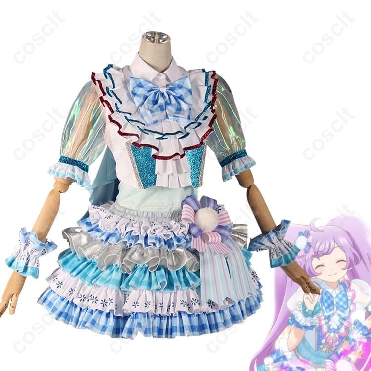 プリパラ 真中らぁら 1周年記念コスプレ衣装 高再現で撮影映え、イベントも快適な着用感 - 2枚目の画像