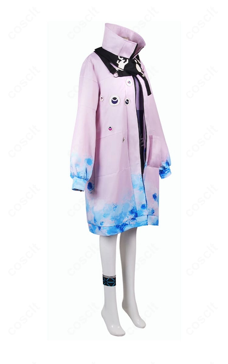 アークナイツのキララ衣装 側面。外套のシルエットと装飾ディテールが確認できる角度