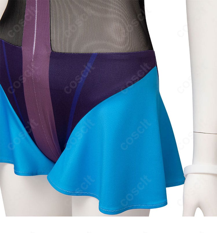 アシレーヌ コラボビジュアル衣装の腰部サイド装飾。曲線に沿うパーツでエレガントさを演出。