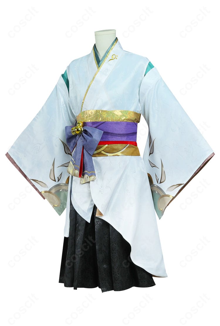 鏡音レン 陰陽師コラボ衣装を左側から撮影。袖口の装飾とシルエットの落ち感が分かるアングル。