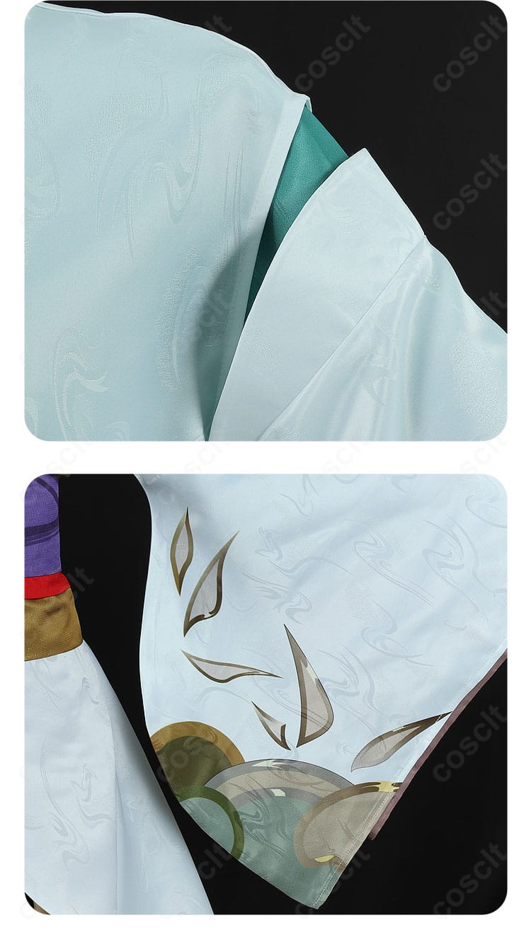 鏡音レン 陰陽師コラボ衣装の袖装飾ディテール。縁取りと刺繍の仕上がりに注目。