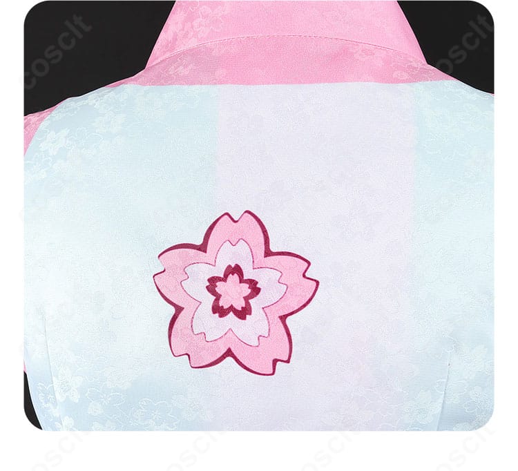 陰陽師×初音ミクコラボ衣装の背面装飾、豪華な帯と下がり飾りの構成