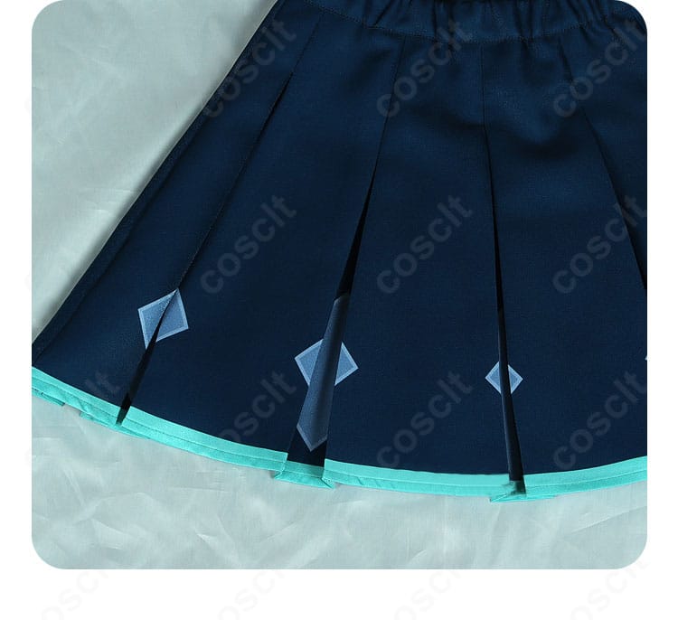 陰陽師×初音ミクコラボ衣装のスカート下部、縁取りと柄の細部