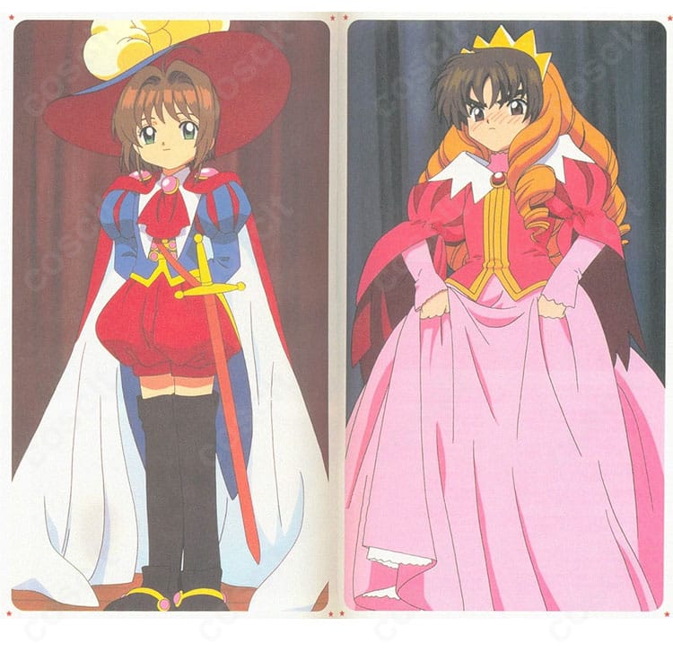 木之本桜の王子様コスプレ衣装を着用したイメージ。カードキャプターさくらの劇中衣装を忠実再現した全身ビジュアル。