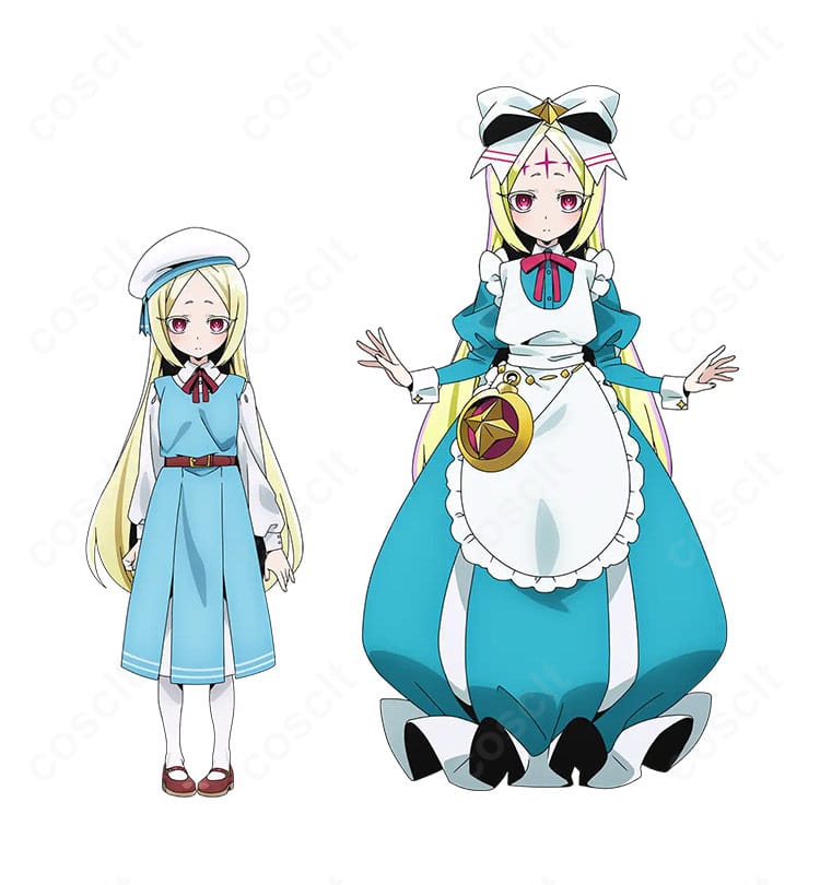 魔法少女にあこがれて 杜乃こりす（ネロアリス）衣装のキャラクターイメージ。黒×白のゴシックメイド風コーデ全体像。