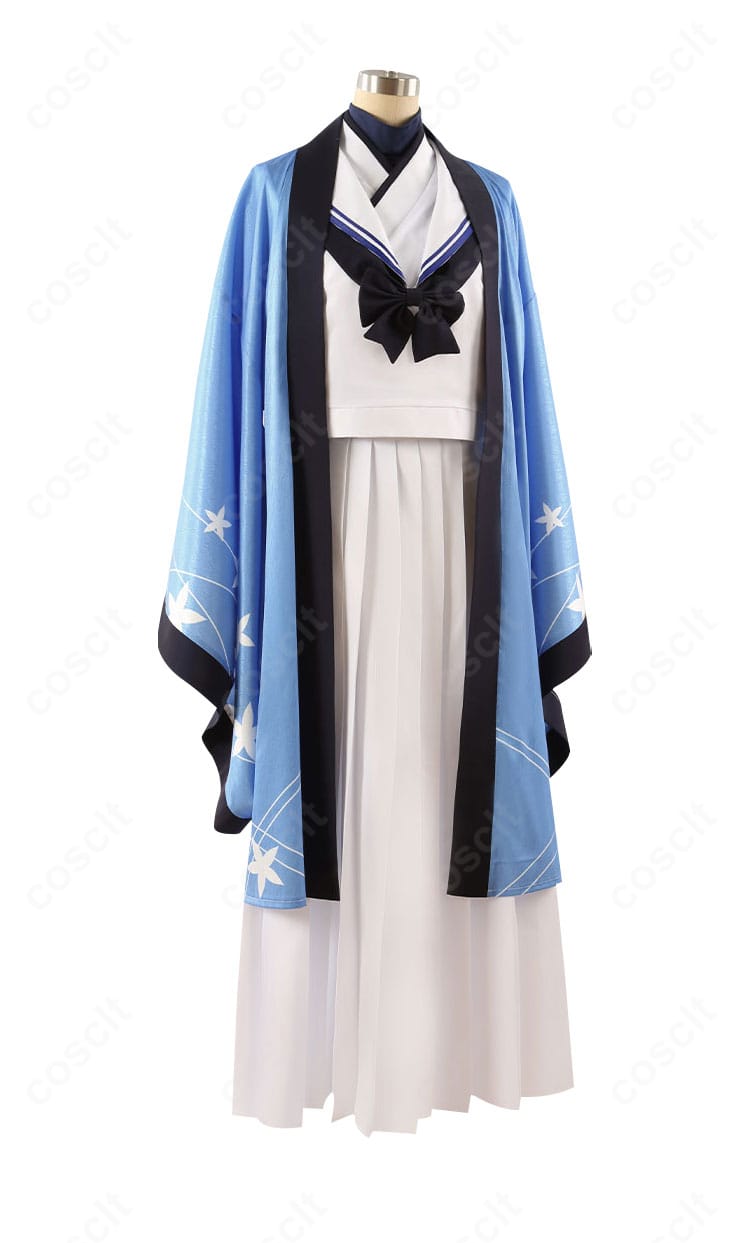 ブルーアーカイブ 御稜ナグサ衣装左側面。袖装飾やコートの落ち感がわかる角度で、丁寧な縫製を確認できます。