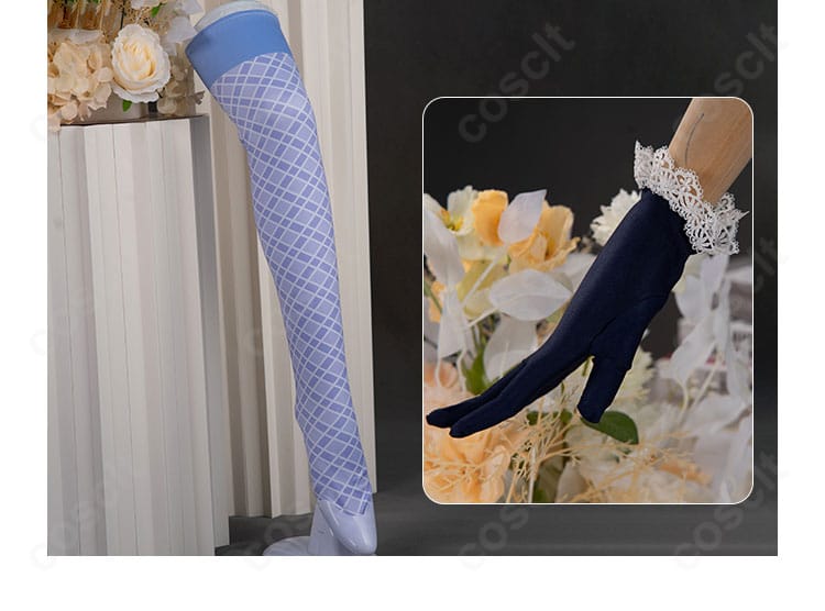 天宮りずむ プリズム衣装の手袋と靴下の装飾ディテール（質感と配色）